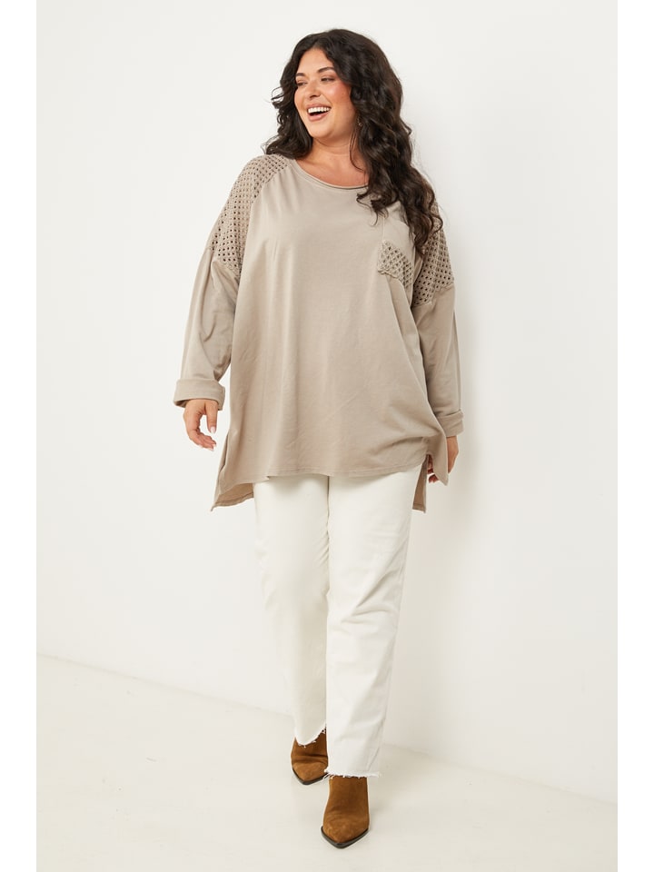 Curvy Lady Beige 8582216 Longsleeve in Beige - 5