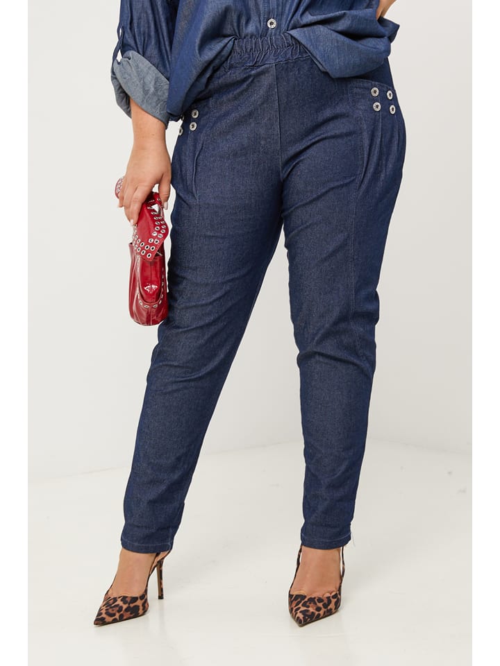 Nohavice Curvy Lady Dunkelblau 5337131 Hose in Dunkelblau - 1