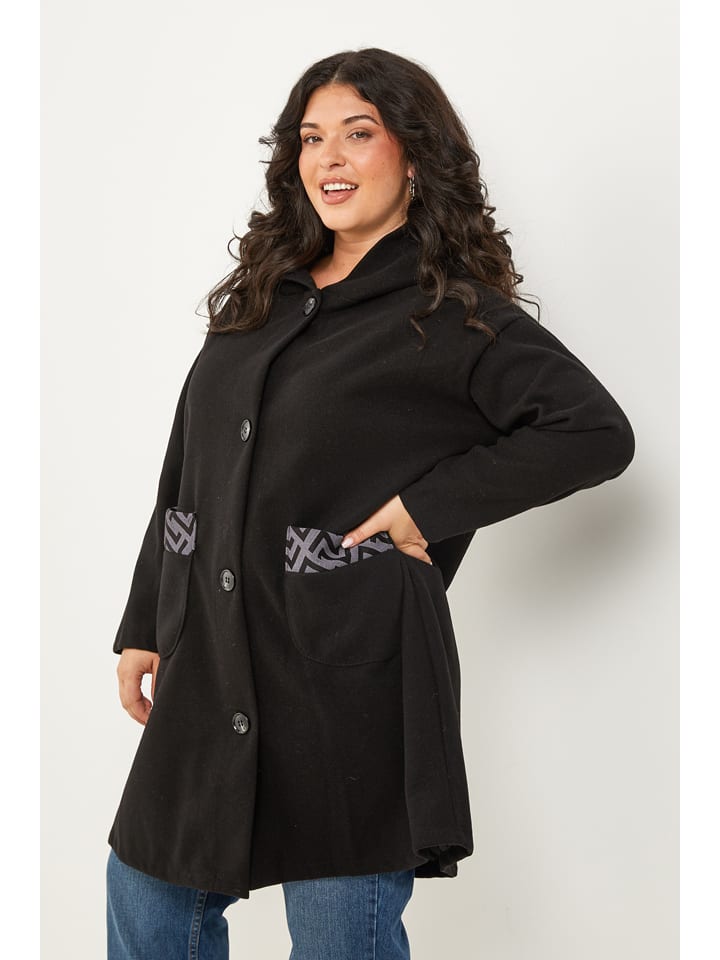Dámska bunda Curvy Lady Schwarz 650695 Übergangsjacke in Schwarz - 2