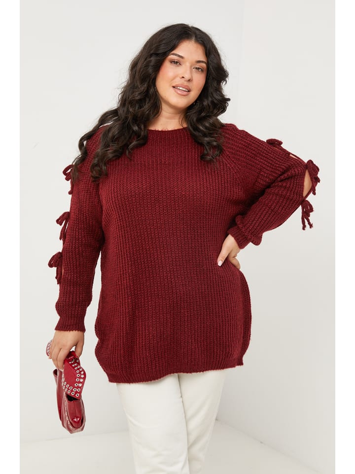 Sveter Curvy Lady Bordeaux 8101382 Pullover in Bordeaux - 1