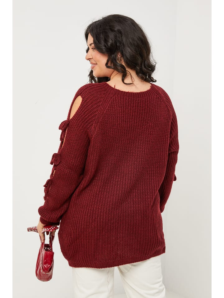 Sveter Curvy Lady Bordeaux 8101382 Pullover in Bordeaux - 3