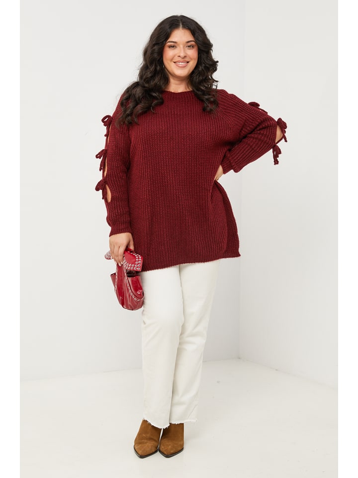 Sveter Curvy Lady Bordeaux 8101382 Pullover in Bordeaux - 5