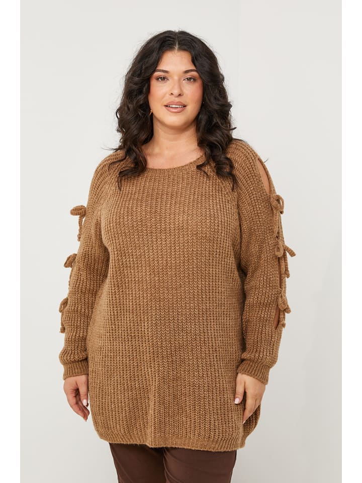 Sveter Curvy Lady Hellbraun 4188185 Pullover in Hellbraun - 1