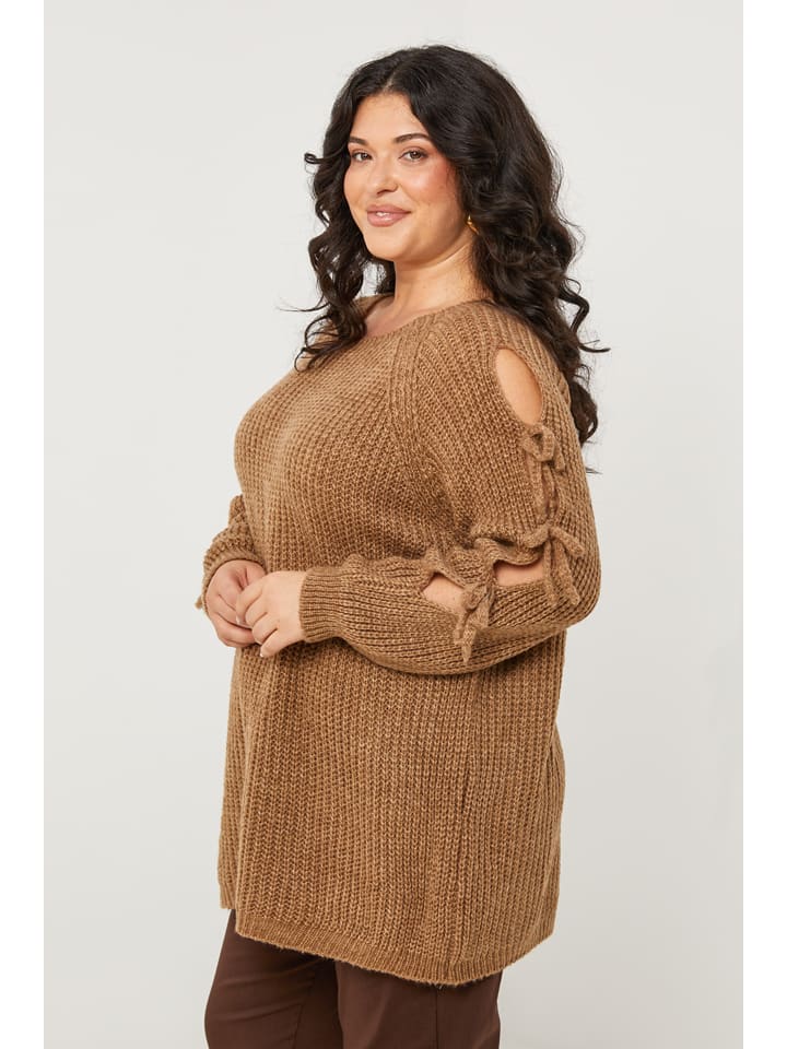 Sveter Curvy Lady Hellbraun 4188185 Pullover in Hellbraun - 2