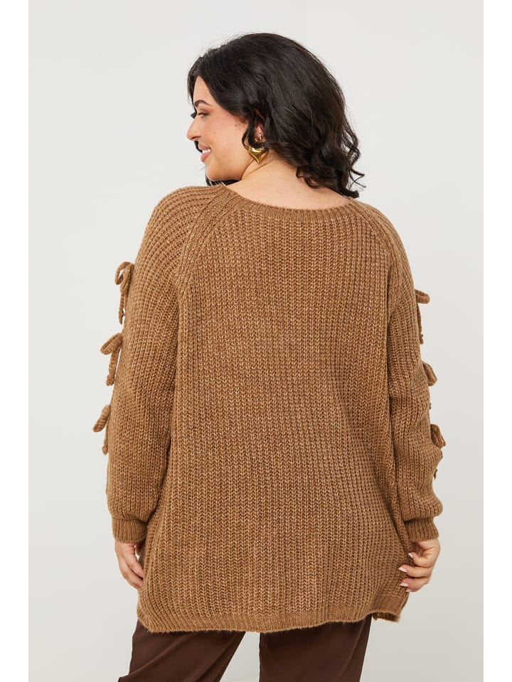 Sveter Curvy Lady Hellbraun 4188185 Pullover in Hellbraun - 3