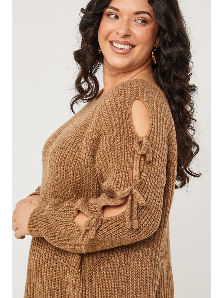 Sveter Curvy Lady Hellbraun 4188185 Pullover in Hellbraun - 4