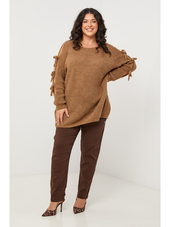 Sveter Curvy Lady Hellbraun 4188185 Pullover in Hellbraun - 5