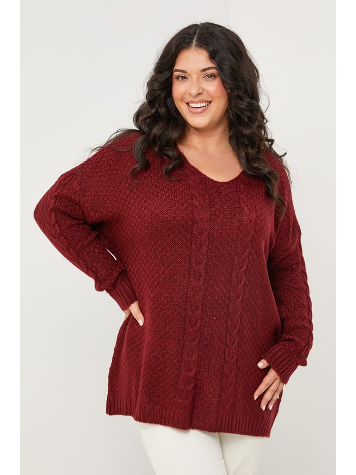 Sveter Curvy Lady Bordeaux 2152822 Pullover in Bordeaux - 1