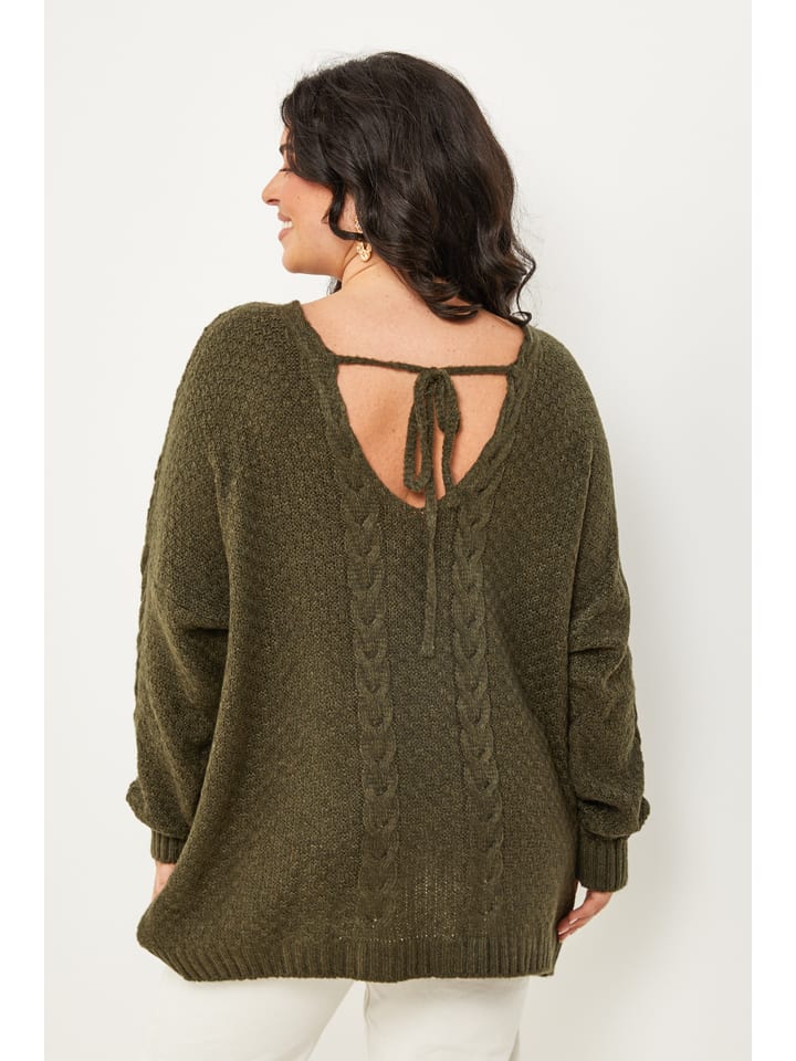 Sveter Curvy Lady Khaki 5808291 Pullover in Khaki - 3