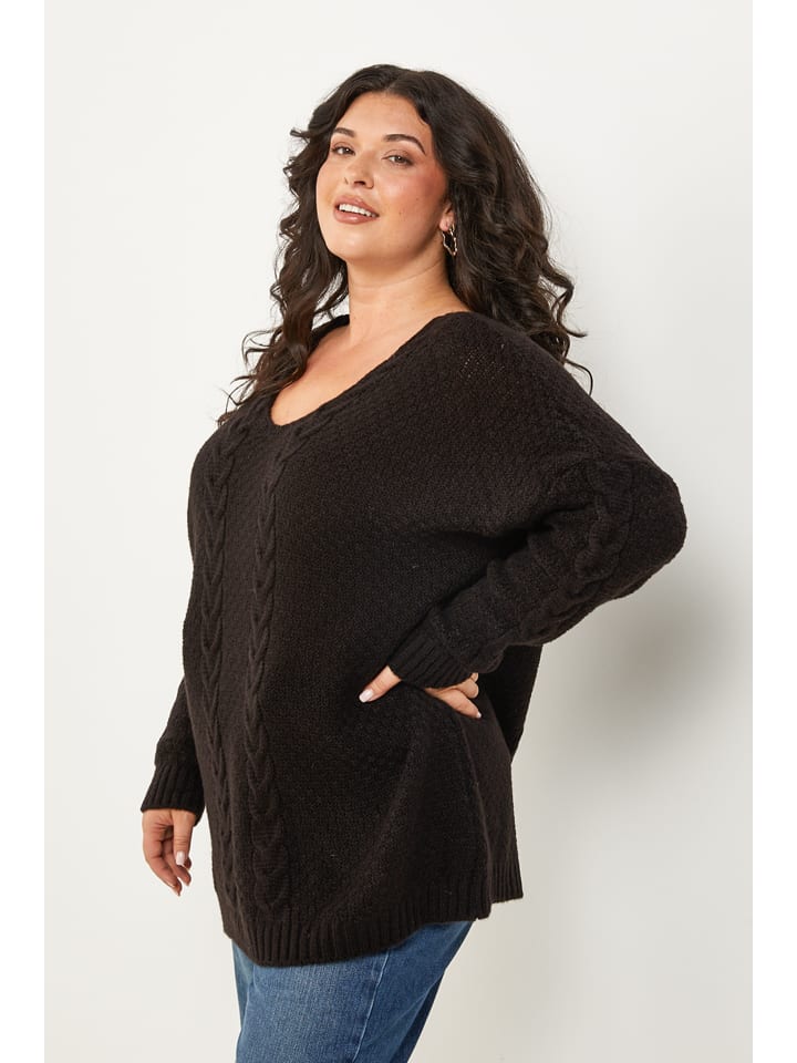 Sveter Curvy Lady Schwarz 9877161 Pullover in Schwarz - 2