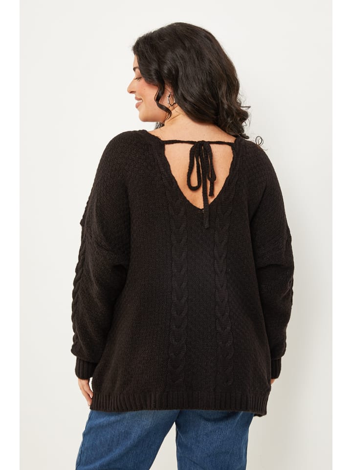 Sveter Curvy Lady Schwarz 9877161 Pullover in Schwarz - 3