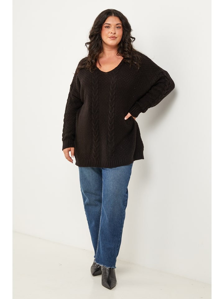 Sveter Curvy Lady Schwarz 9877161 Pullover in Schwarz - 5
