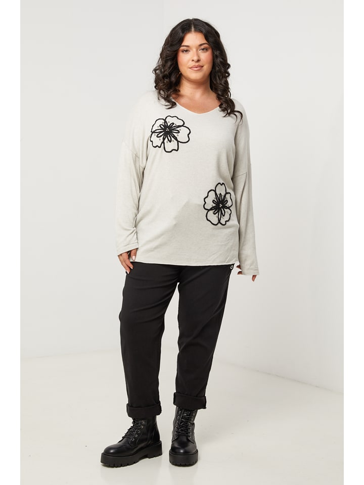 Curvy Lady Creme 251413 Longsleeve in Creme - 5