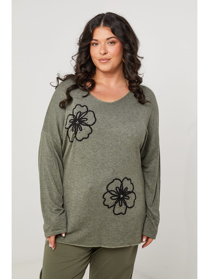 Curvy Lady Khaki 955064 Longsleeve in Khaki - 1