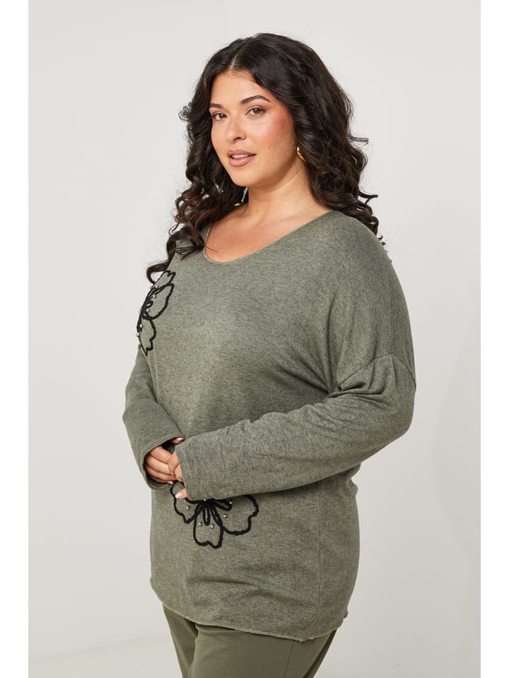 Curvy Lady Khaki 955064 Longsleeve in Khaki - 2