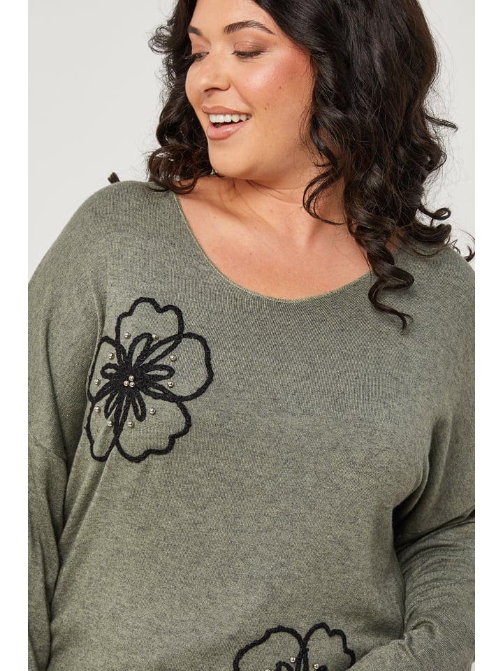Curvy Lady Khaki 955064 Longsleeve in Khaki - 4