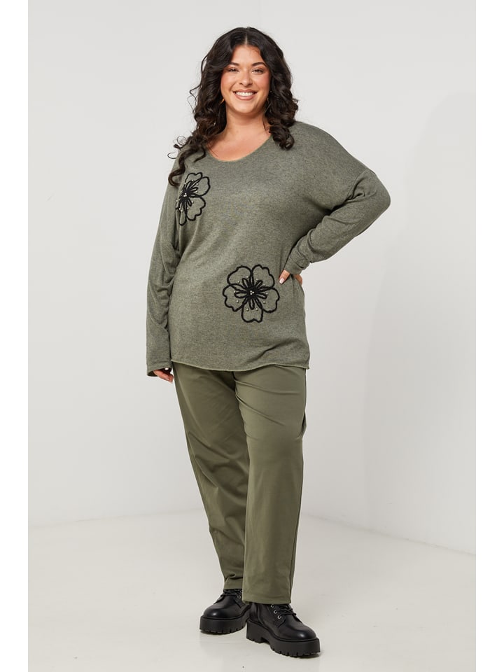 Curvy Lady Khaki 955064 Longsleeve in Khaki - 5
