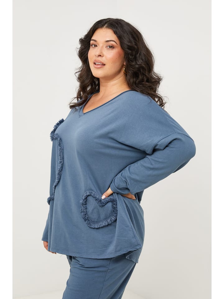 Curvy Lady Blau 6423393 Longsleeve in Blau - 2