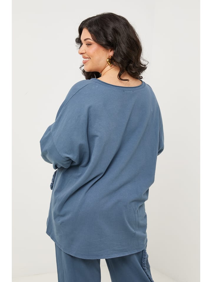 Curvy Lady Blau 6423393 Longsleeve in Blau - 3