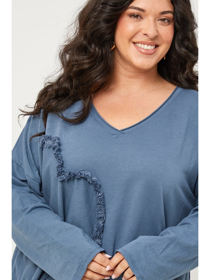 Curvy Lady Blau 6423393 Longsleeve in Blau - 4