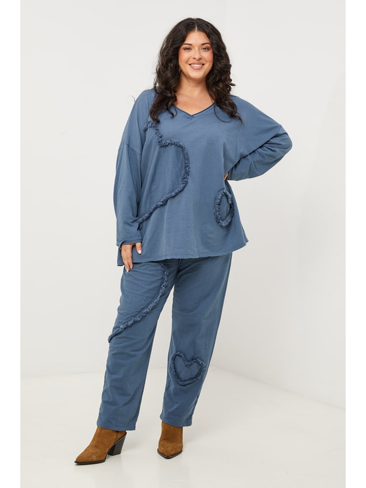 Curvy Lady Blau 6423393 Longsleeve in Blau - 5