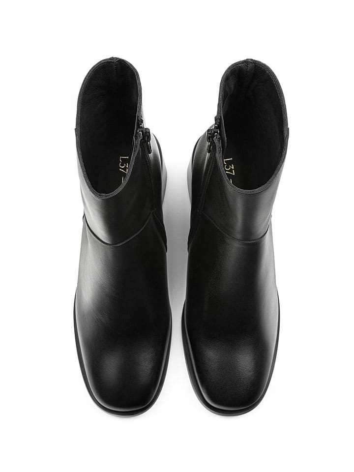 Topánky loft37 Schwarz 4755921 Leder-Boots "Stay Higher" in Schwarz - 4
