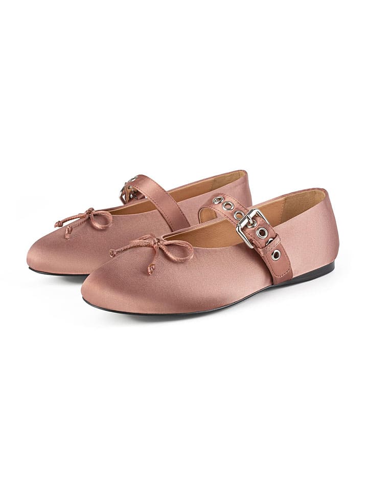 loft37 Pink 8635289 Leder-Spangenballerinas in Pink - 1