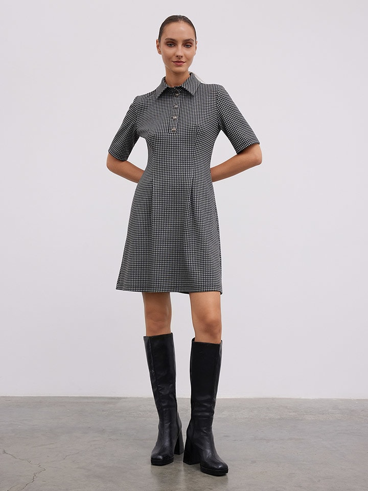 Šaty BGN Schwarz/ Grau 9964865 Kleid in Schwarz/ Grau - 1
