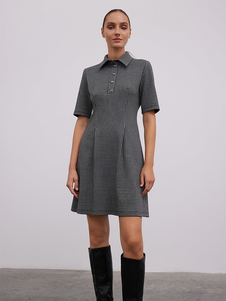 Šaty BGN Schwarz/ Grau 9964865 Kleid in Schwarz/ Grau - 3