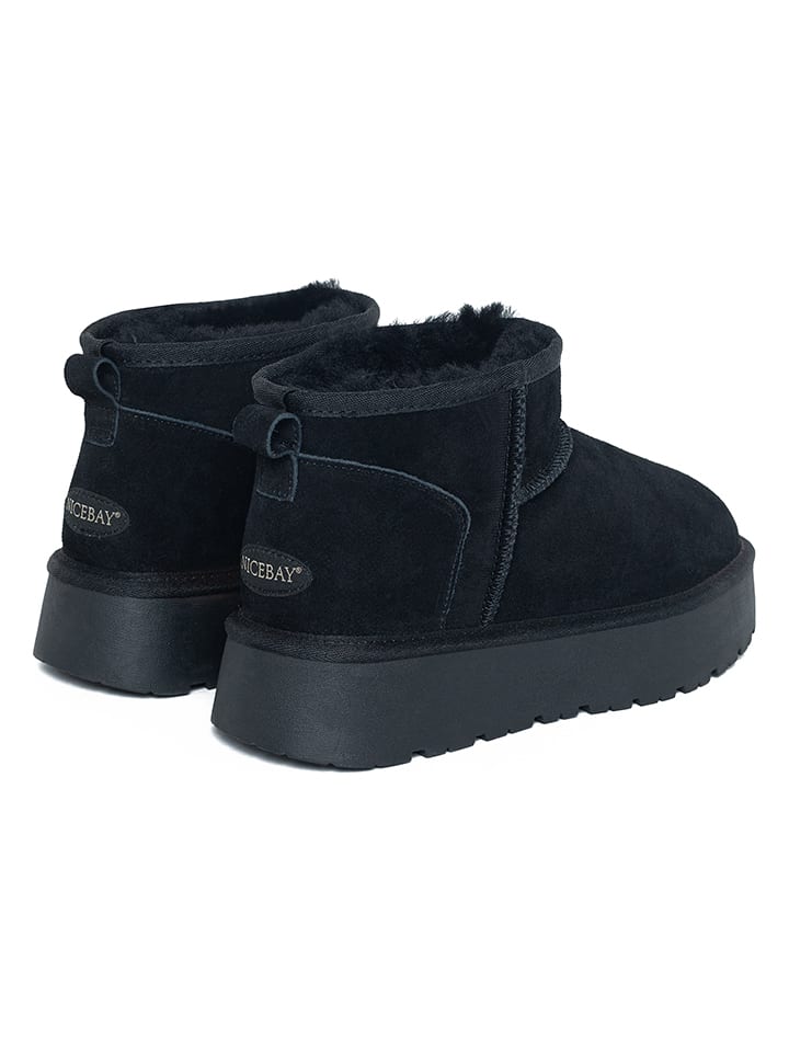 Topánky NICEBAY Schwarz 7241857 Leder-Winterboots "Mina" in Schwarz - 7