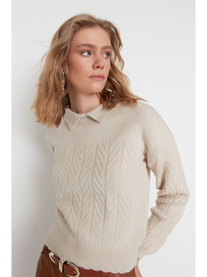 Sveter trendyol Creme 7801633 Pullover in Creme - 1