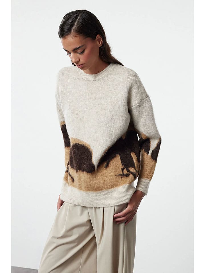 Sveter trendyol Sand/ Camel 6285134 Pullover in Sand/ Camel - 1