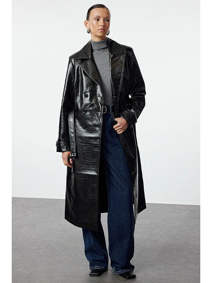 Dámska bunda trendyol Schwarz 8843621 Trenchcoat in Schwarz - 1
