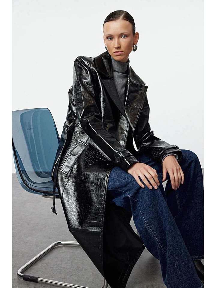 Dámska bunda trendyol Schwarz 8843621 Trenchcoat in Schwarz - 2
