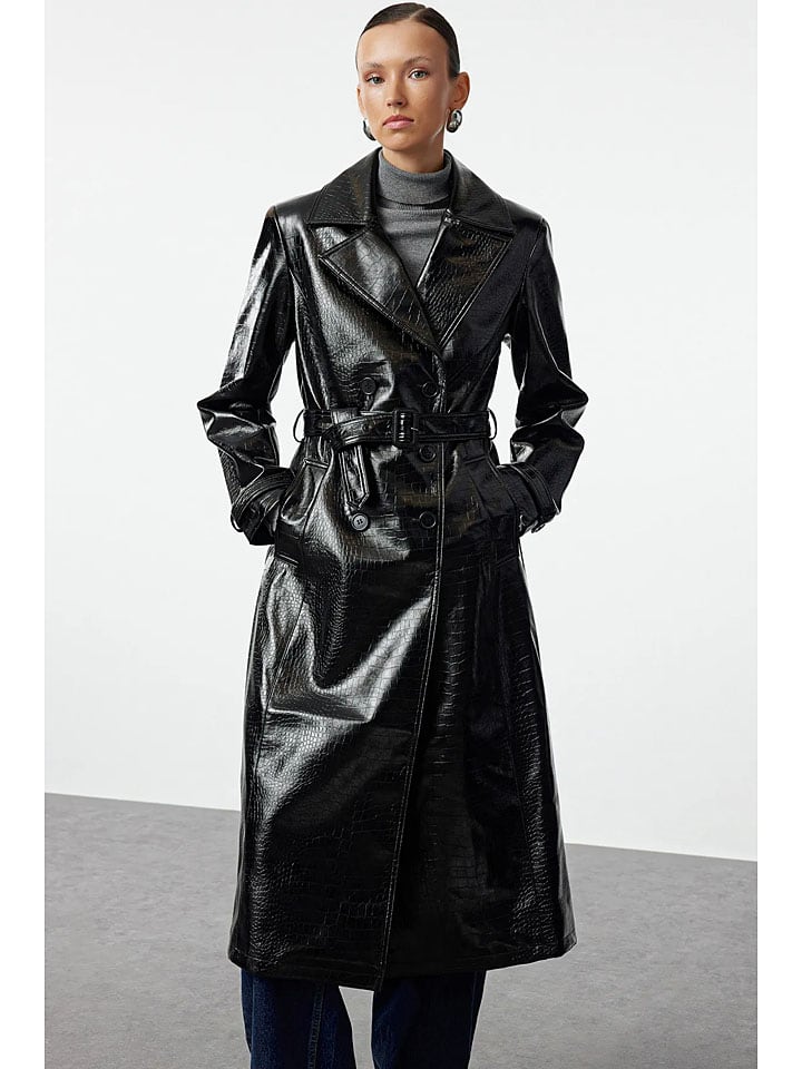 Dámska bunda trendyol Schwarz 8843621 Trenchcoat in Schwarz - 3