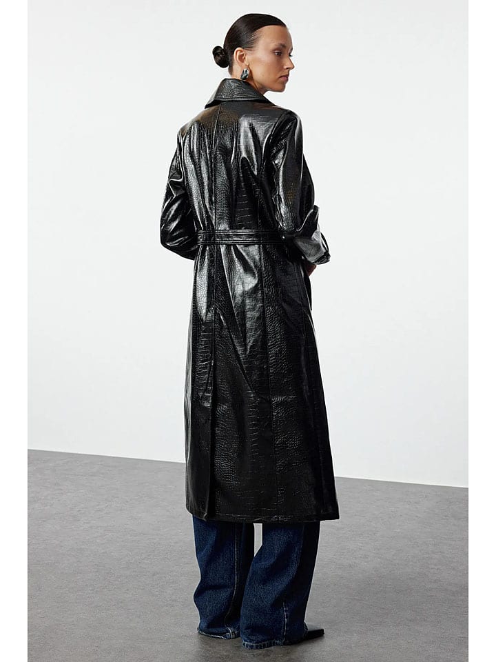 Dámska bunda trendyol Schwarz 8843621 Trenchcoat in Schwarz - 4
