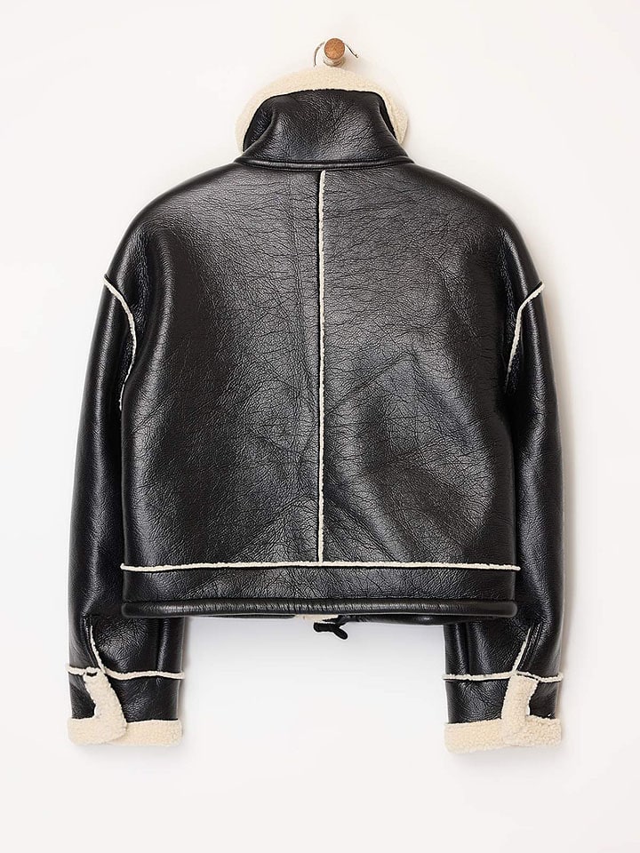 Dámska bunda trendyol Schwarz/ Creme 4422152 Winterjacke in Schwarz/ Creme - 8