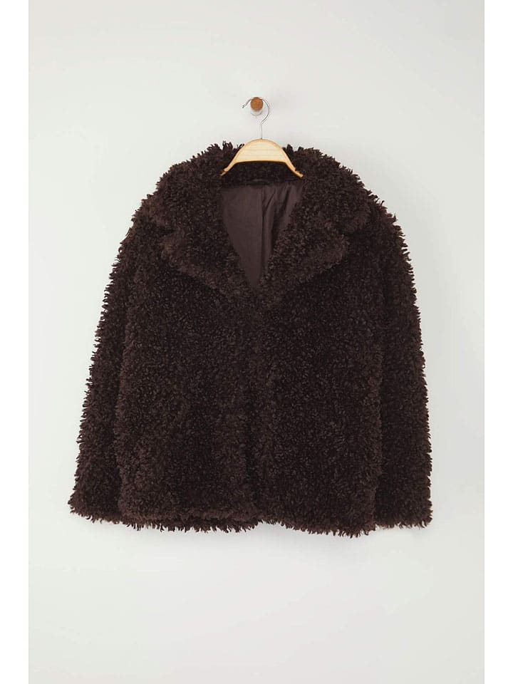Dámska bunda trendyol Dunkelbraun 4998592 Teddyjacke in Dunkelbraun - 1