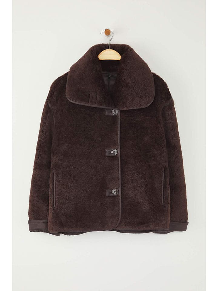 Dámska bunda trendyol Dunkelbraun 6450905 Teddyjacke in Dunkelbraun - 1