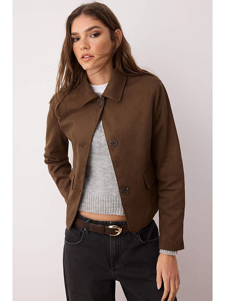 Dámska bunda trendyol Dunkelbraun 153004 Hemdjacke in Dunkelbraun - 2