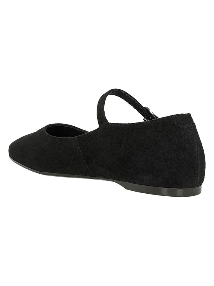 Wojas Schwarz 217535 Leder-Spangenballerinas in Schwarz - 3