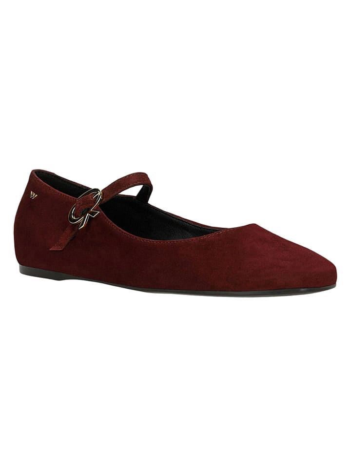 Wojas Bordeaux 9924695 Leder-Spangenballerinas in Bordeaux - 1