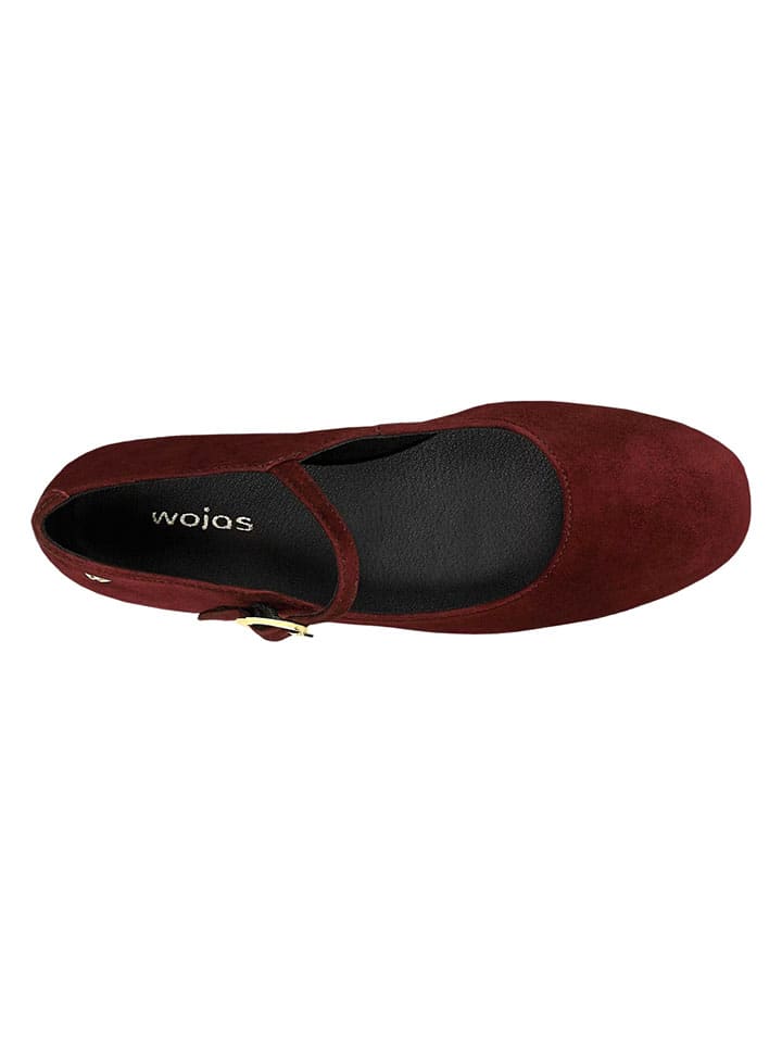 Wojas Bordeaux 9924695 Leder-Spangenballerinas in Bordeaux - 4