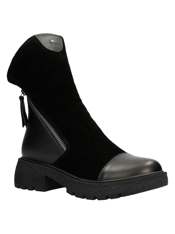 Topánky Wojas Schwarz 5767575 Leder-Boots in Schwarz - 1