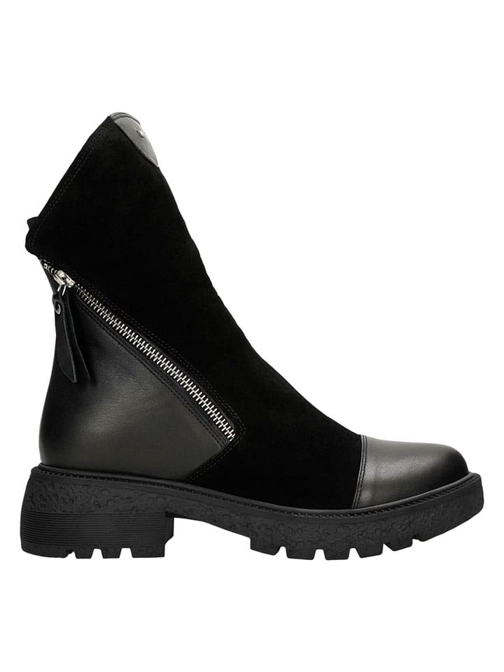 Topánky Wojas Schwarz 5767575 Leder-Boots in Schwarz - 2