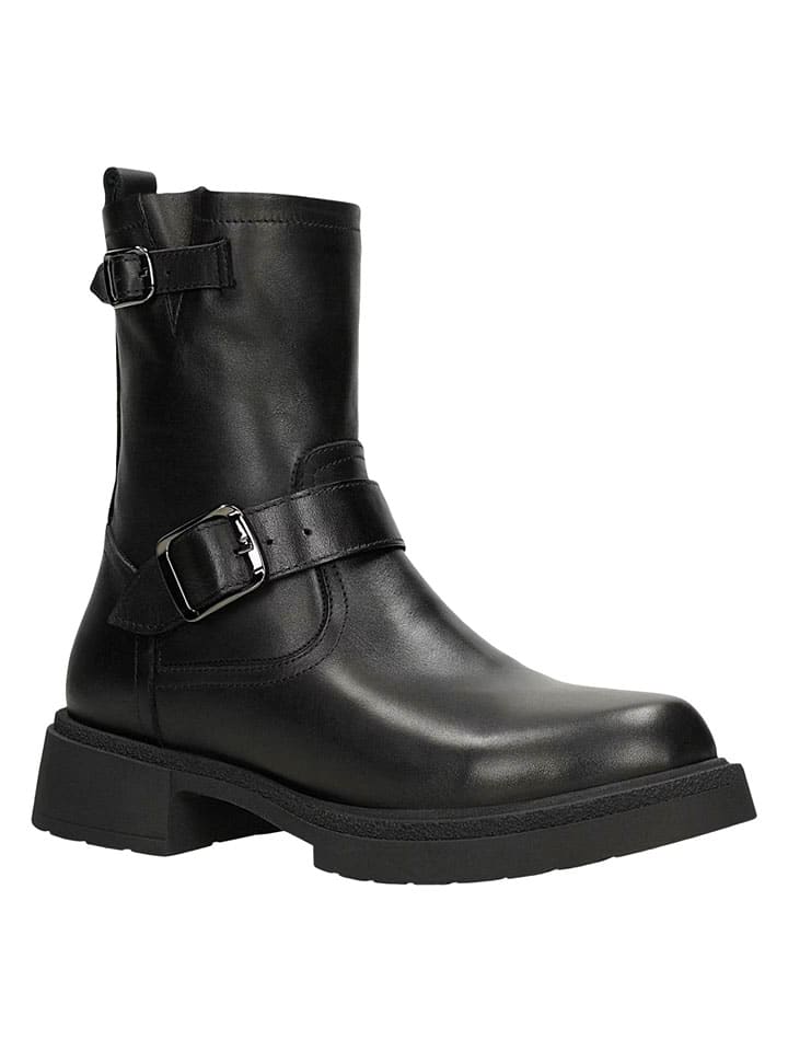 Topánky Wojas Schwarz 1800494 Leder-Boots in Schwarz - 1