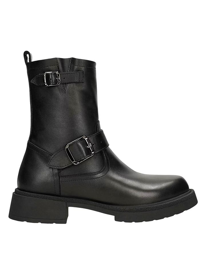 Topánky Wojas Schwarz 1800494 Leder-Boots in Schwarz - 2