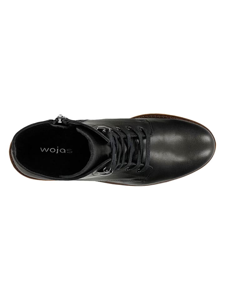 Topánky Wojas Schwarz 6606995 Leder-Boots in Schwarz - 4