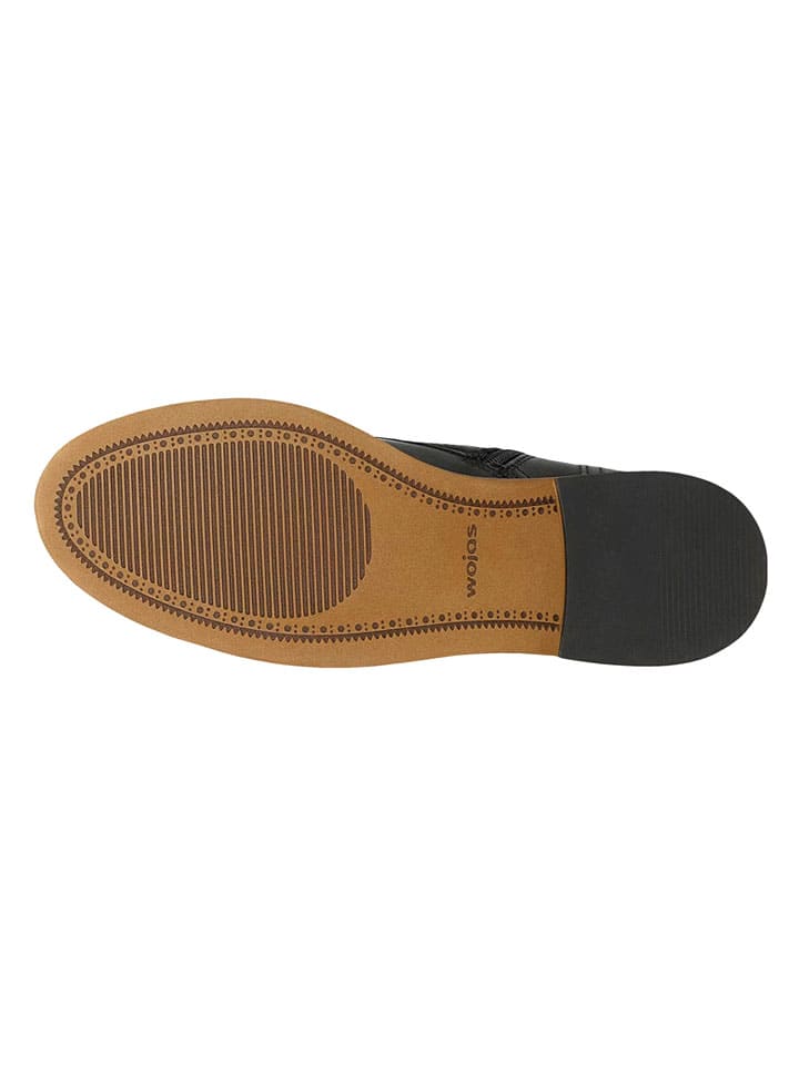 Topánky Wojas Schwarz 6606995 Leder-Boots in Schwarz - 5