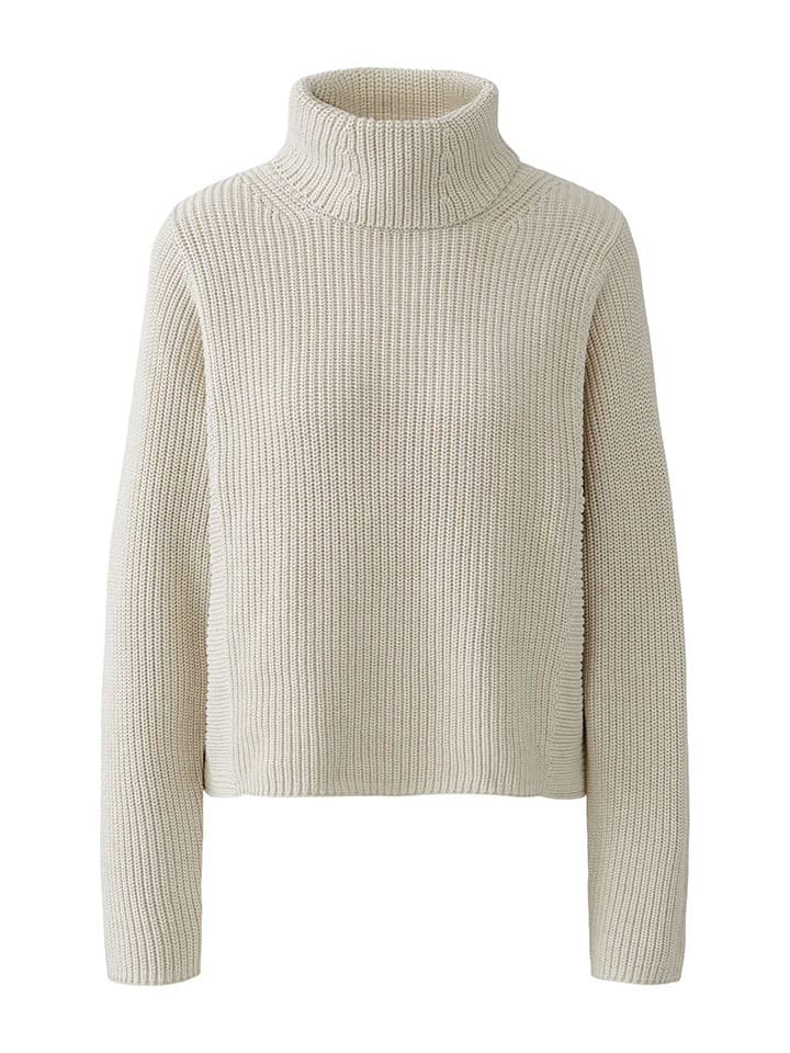 Sveter Oui Creme 700039 Rollkragenpullover in Creme - 1